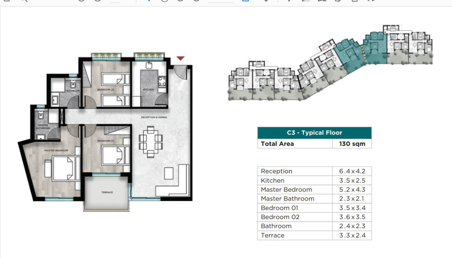 Floor plan for apartment at Kayan
