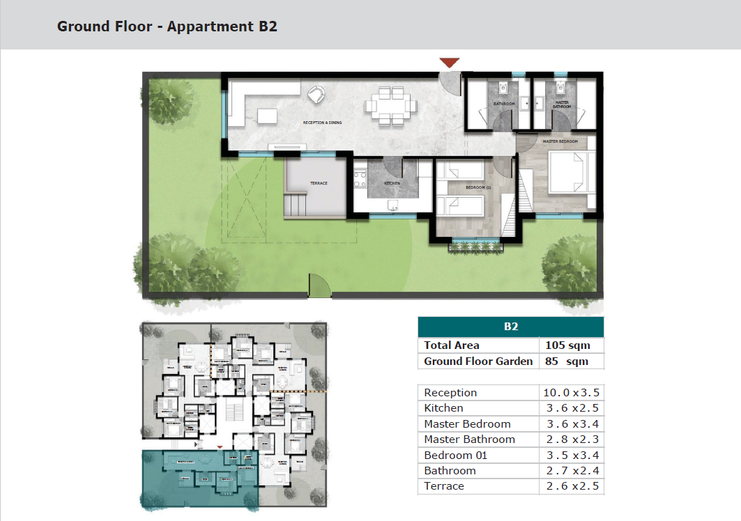 Floor plan for apartment at Kayan