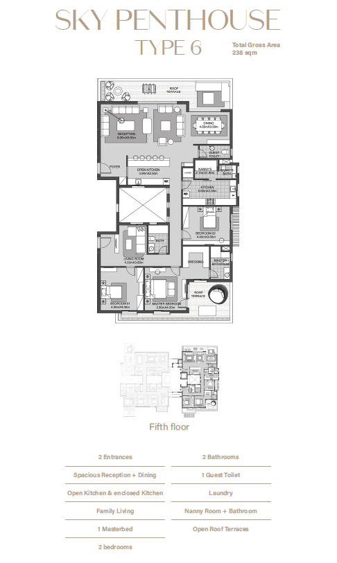 Floor plan for apartment at SODIC East