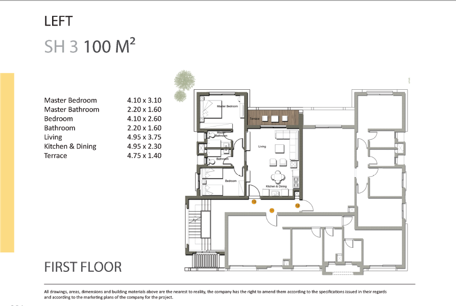 Floor plan for chalet at Gaia
