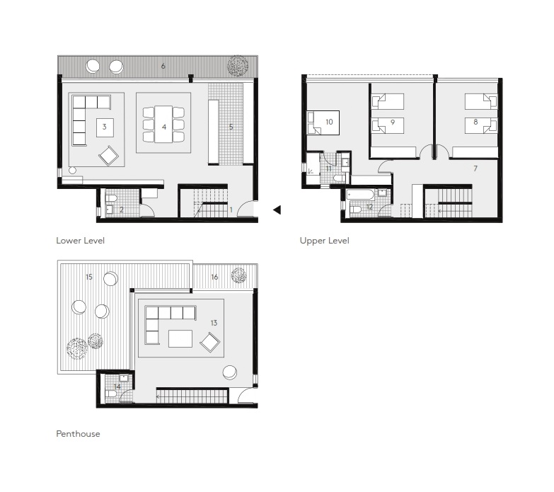 Floor plan for duplex at Al Burouj