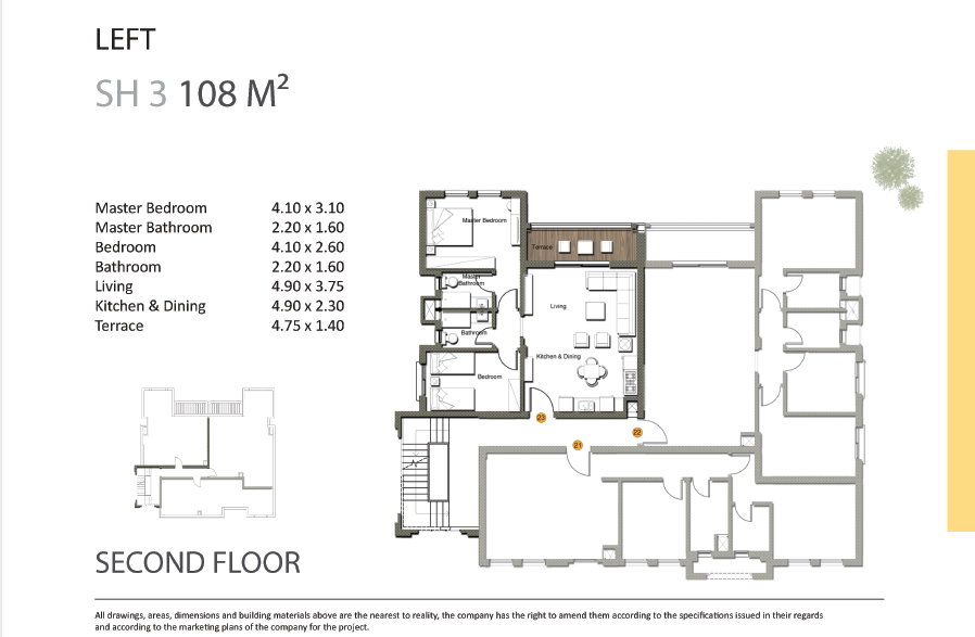 Floor plan for chalet at Gaia