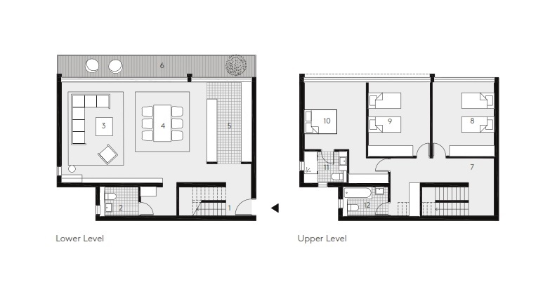 Floor plan for duplex at Al Burouj