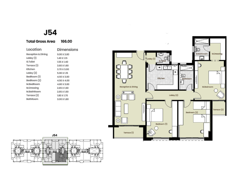 Floor plan for apartment at Azad Views