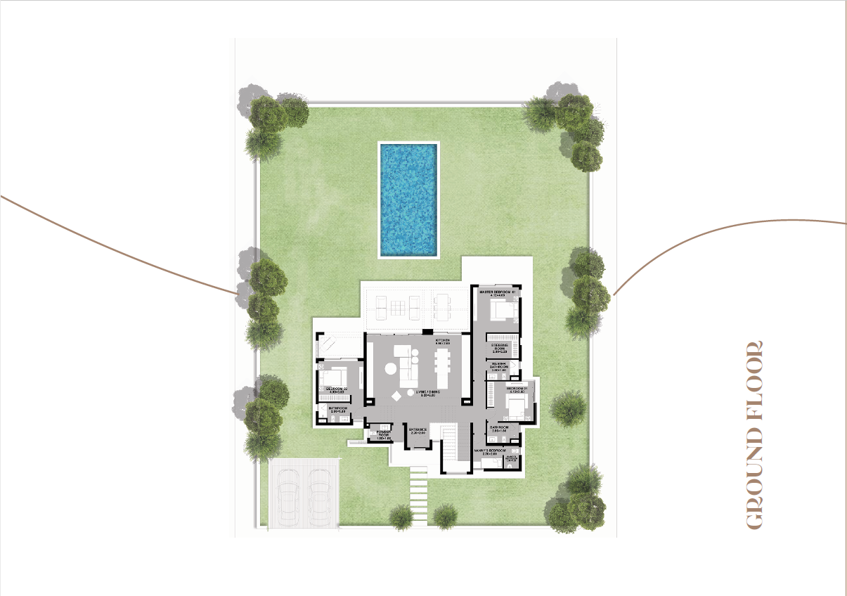 Floor plan for villa at Pearl