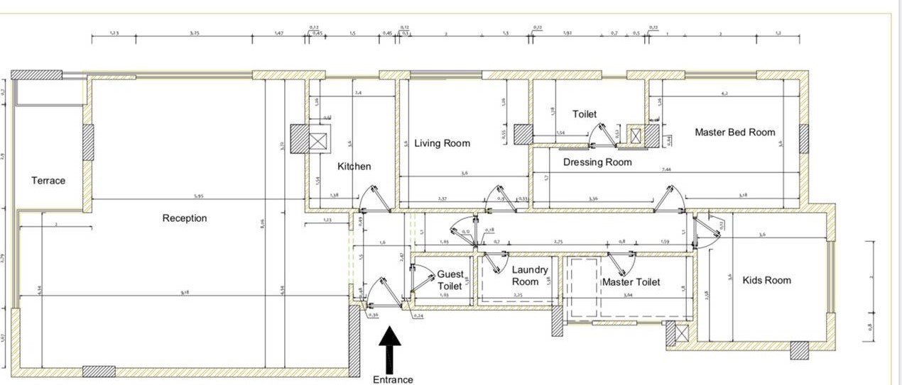 Floor plan for apartment at Tag Sultan
