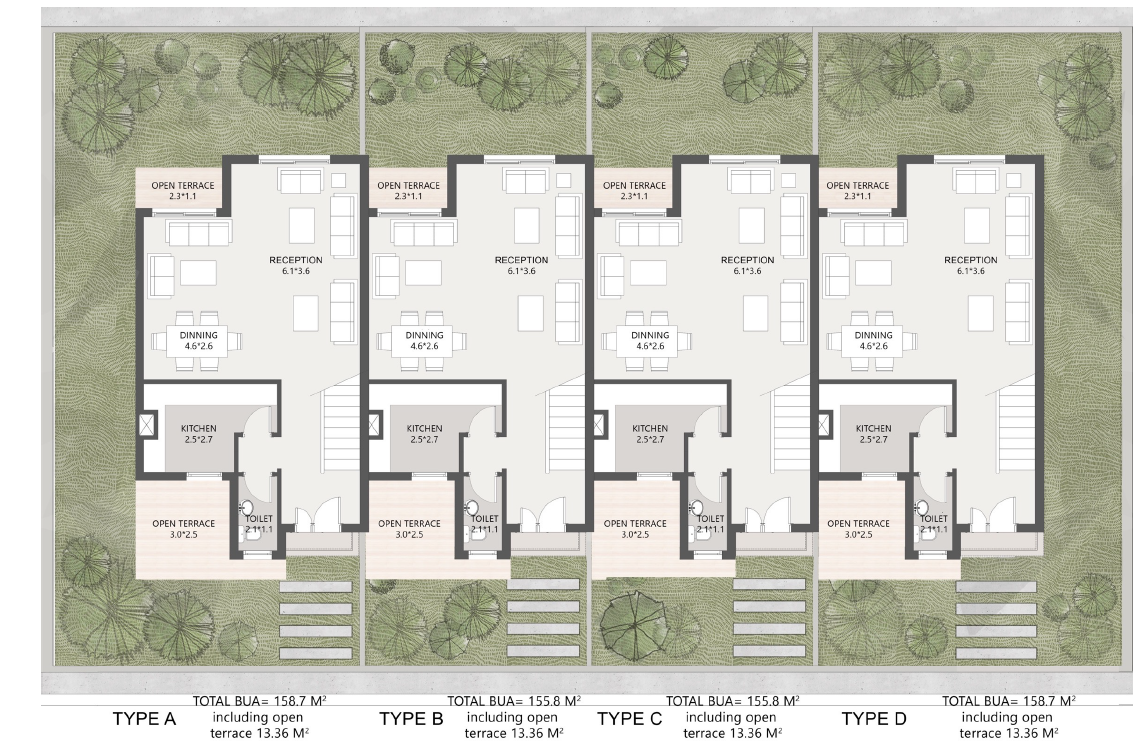 Floor plan for townhouse at Taj City