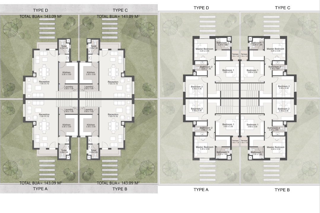 Floor plan for villa at Taj City