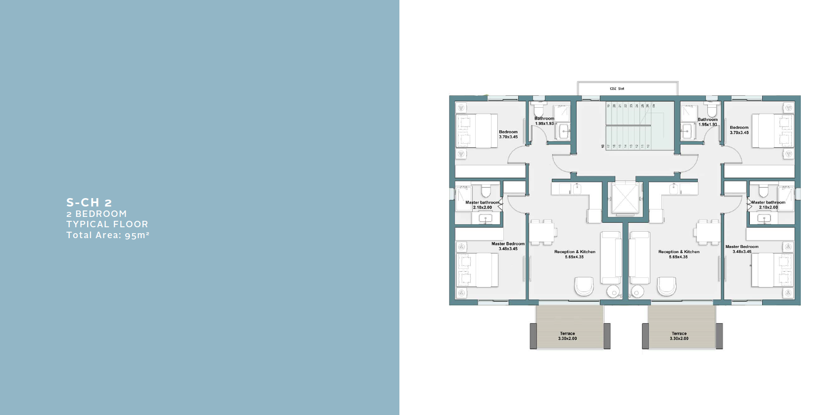 Floor plan for chalet at Fouka Bay
