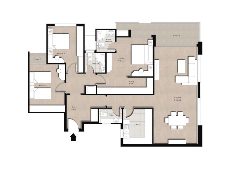 Floor plan for apartment at AZAD