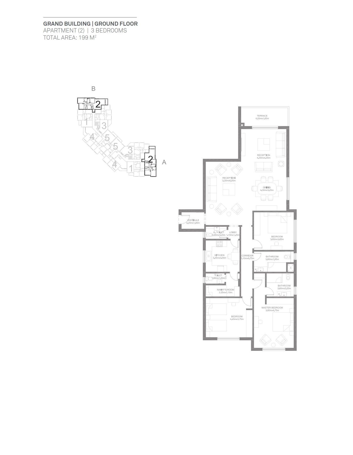 Floor plan for apartment at Hyde Park
