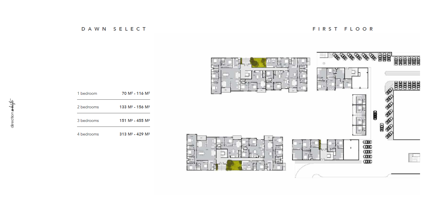 Floor plan for chalet at Direction White