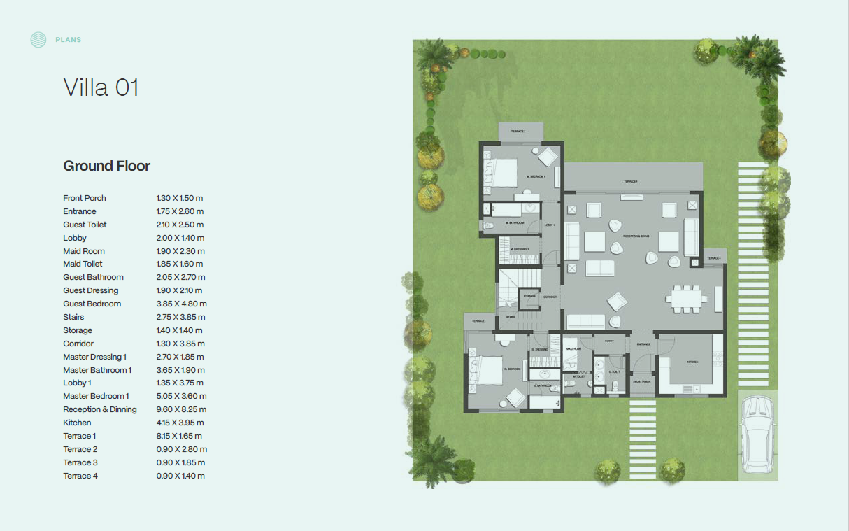 Floor plan for villa at Seazen