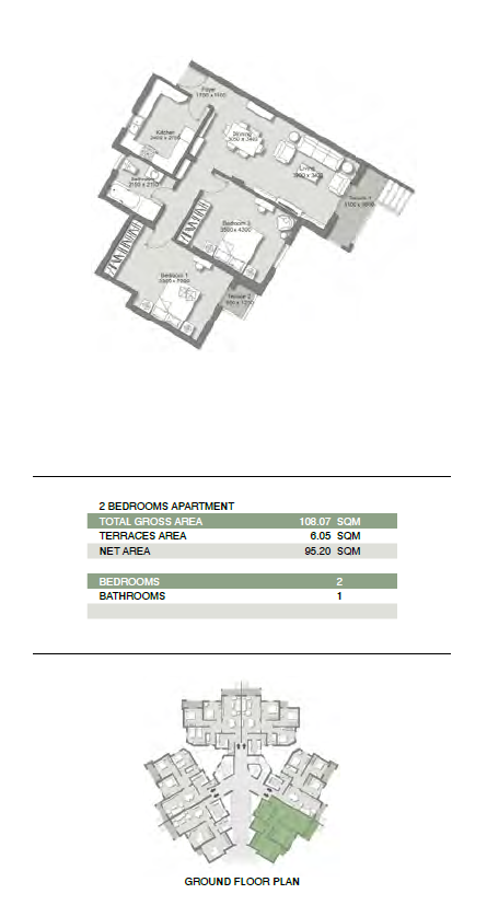 Floor plan for apartment at Ashgar City