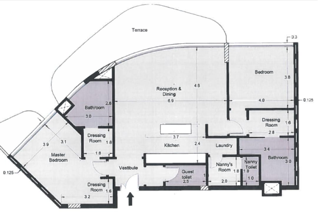 Floor plan for apartment at W Residences Cairo