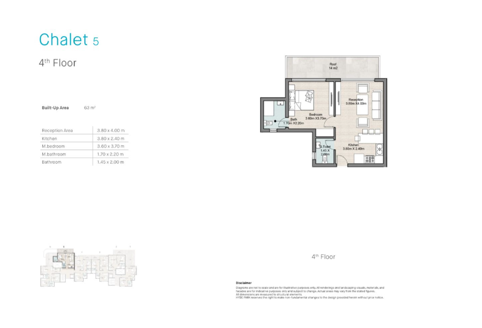 Floor plan for chalet at Hyde Park North - Seashore
