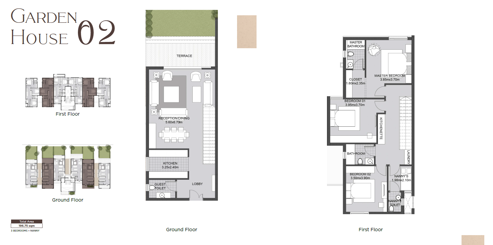 Floor plan for duplex at Karmell New Zayed