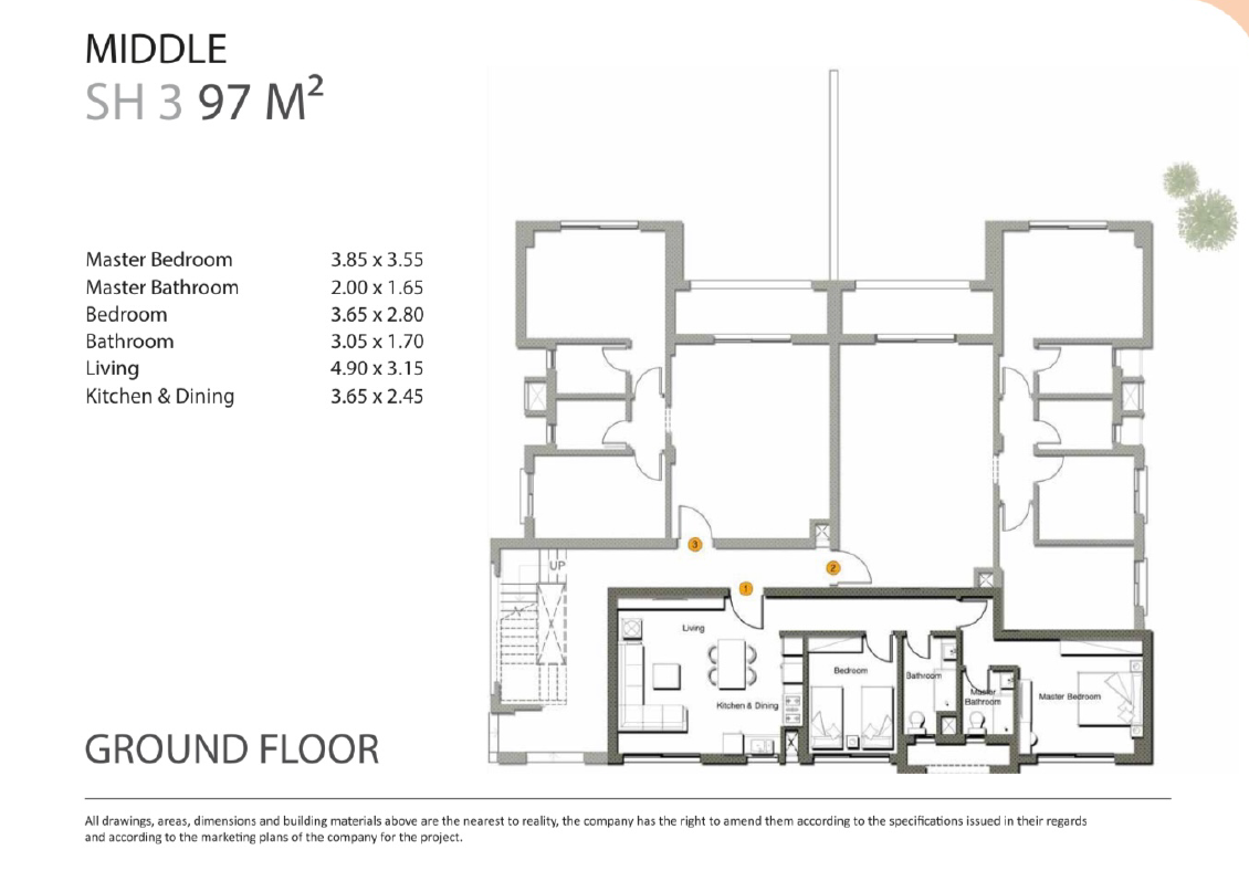 Floor plan for chalet at Gaia