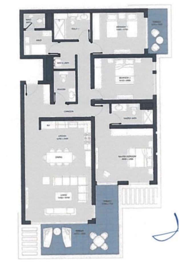 Floor plan for chalet at Marina Marassi