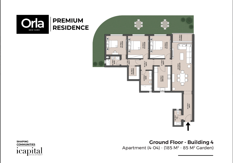 Floor plan for apartment at Orla Residence