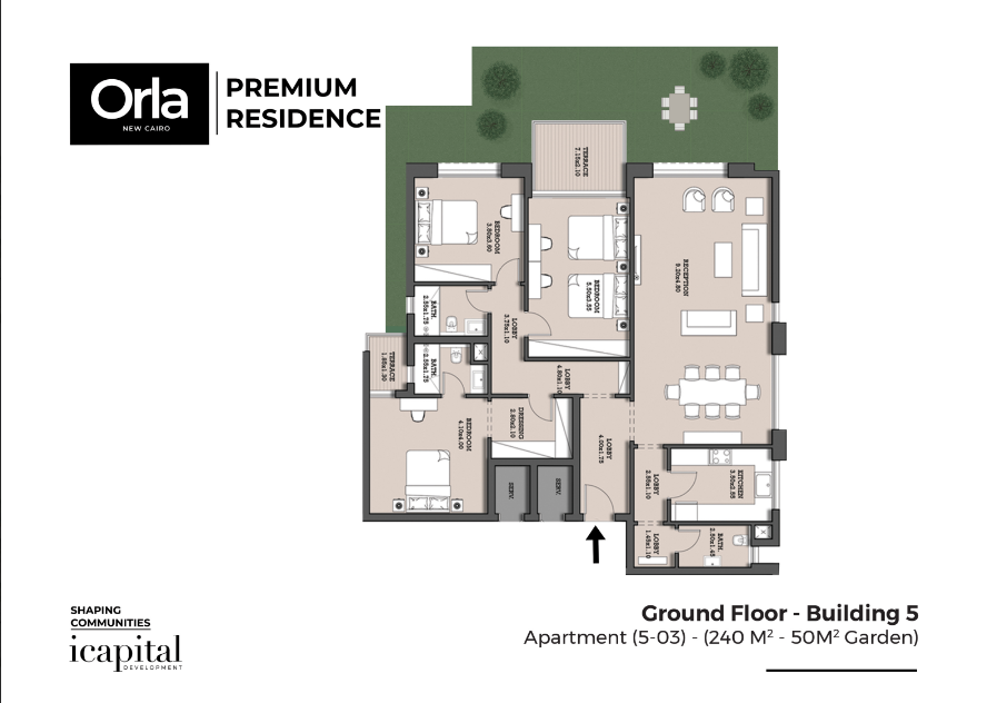 Floor plan for apartment at Orla Residence