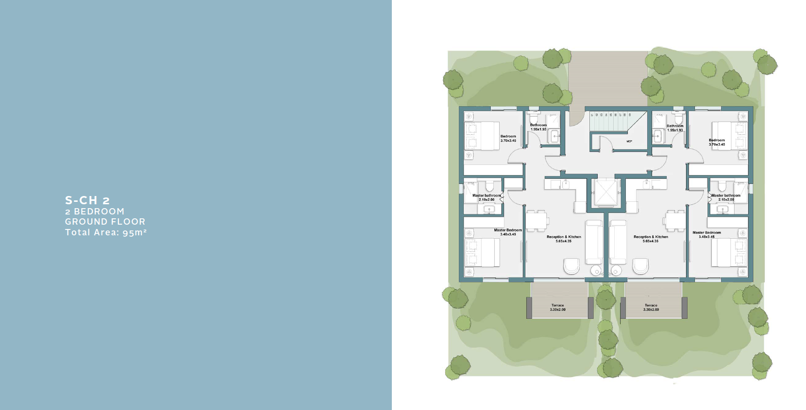 Floor plan for chalet at Fouka Bay