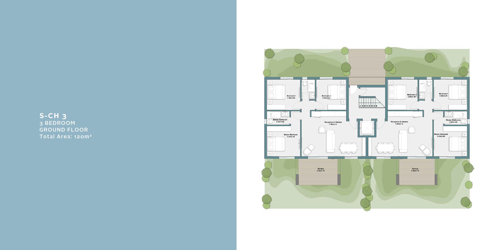 Floor plan for chalet at Fouka Bay