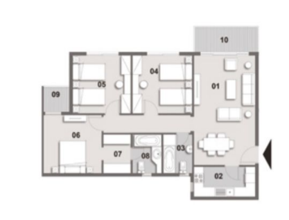 Floor plan for apartment at Il Bosco City