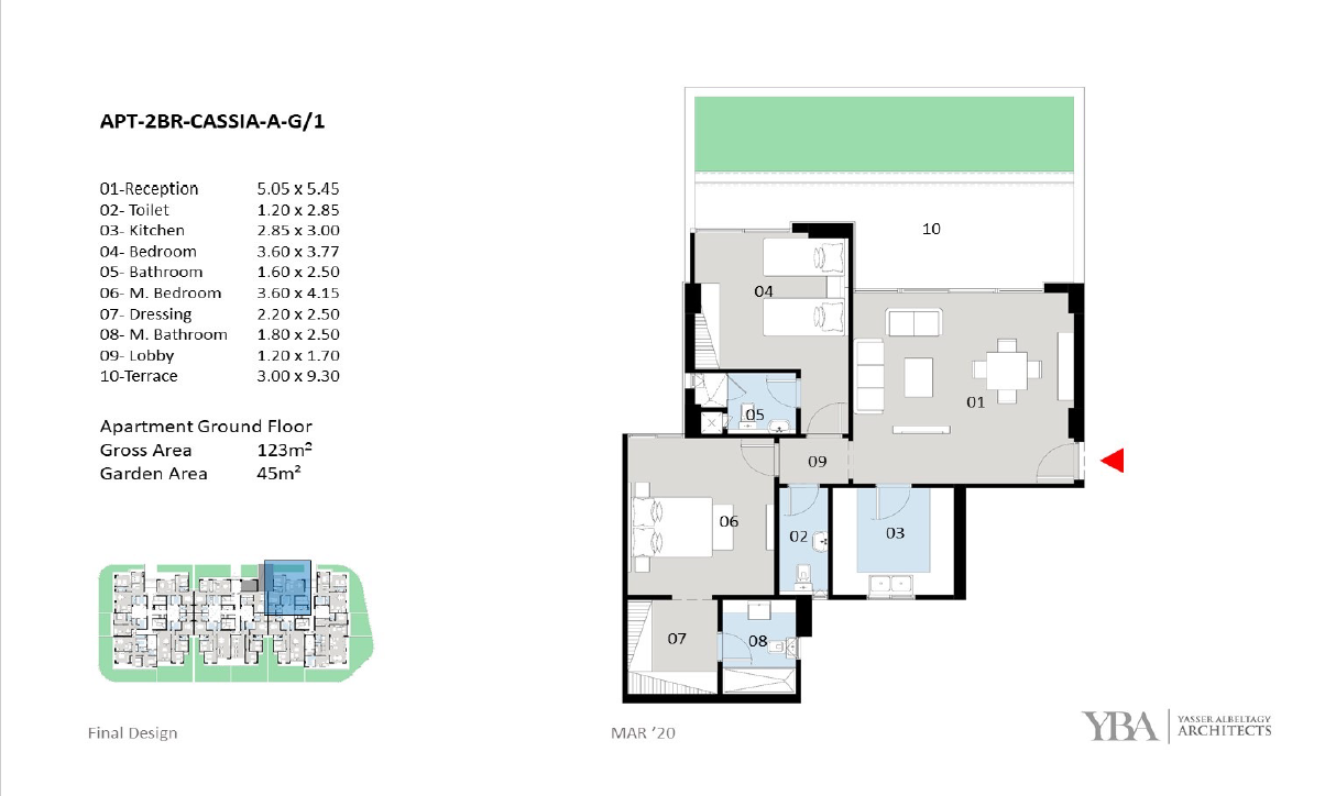 Floor plan for apartment at The Curve