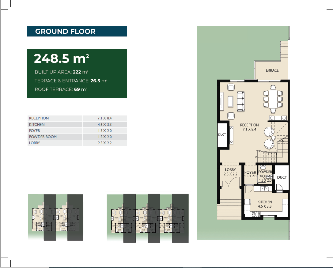Floor plan for apartment at Bleu Vert