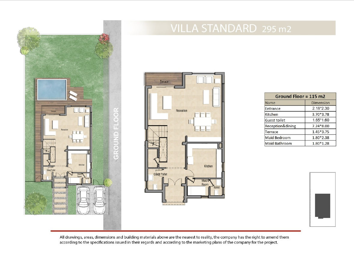 Floor plan for villa at Keeva