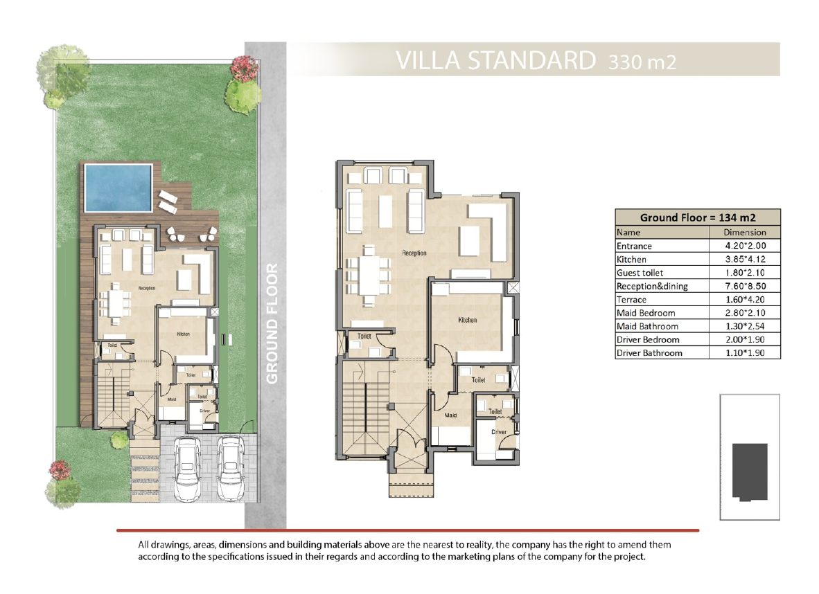 Floor plan for villa at Keeva