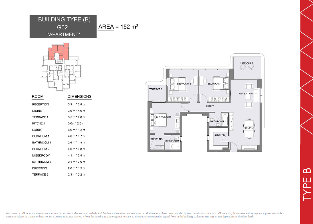 Floor plan for apartment at Serrano
