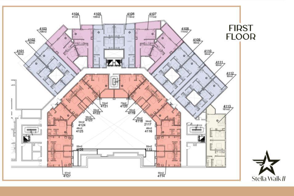 Floor plan for studio at Alura