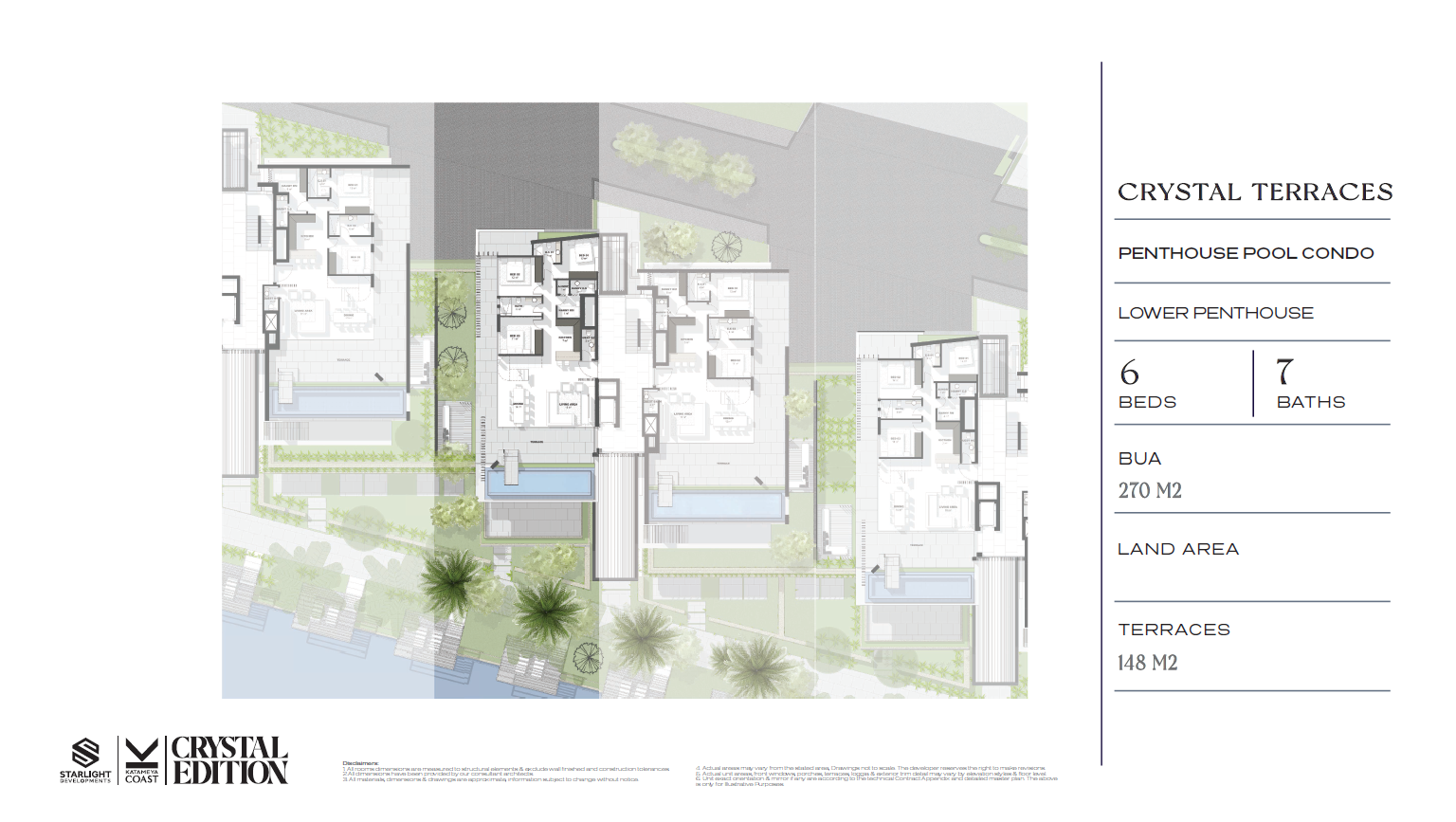 Floor plan for penthouse at Katameya Coast