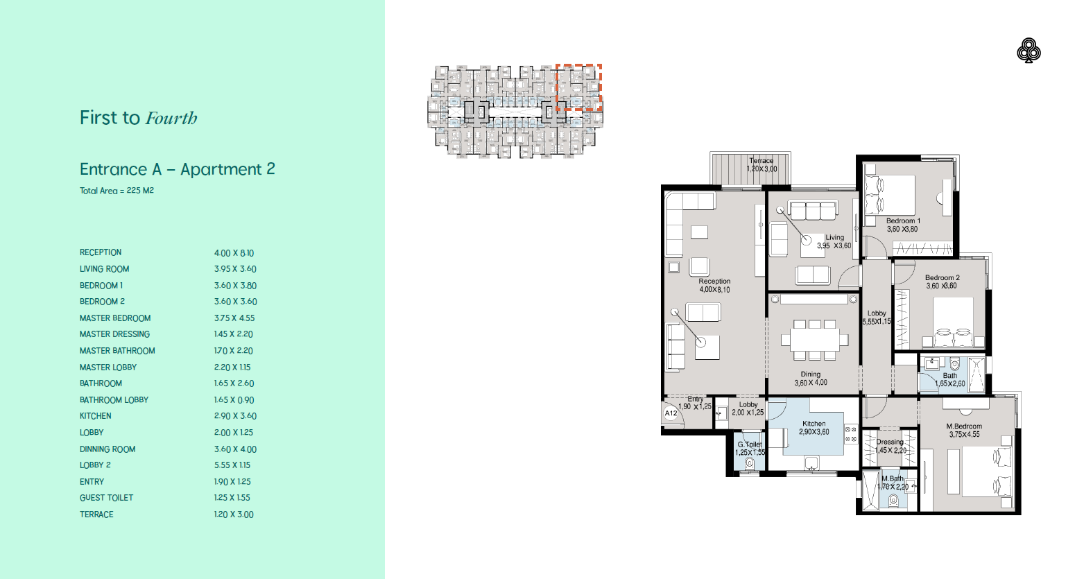 Floor plan for apartment at Monark Residence