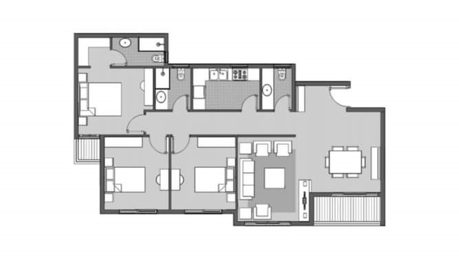 Floor plan for apartment at Dejoya Residence