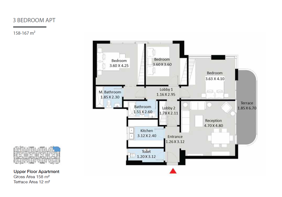 Floor plan for apartment at The Curve