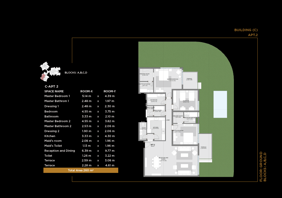 Floor plan for apartment at The Capitalway
