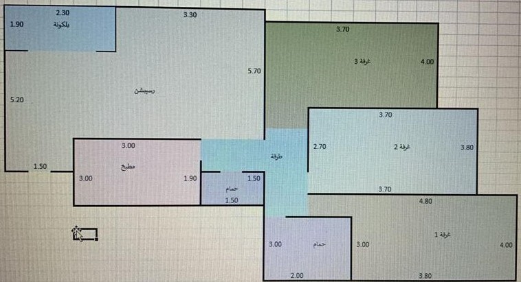 Floor plan for apartment at El Safwa