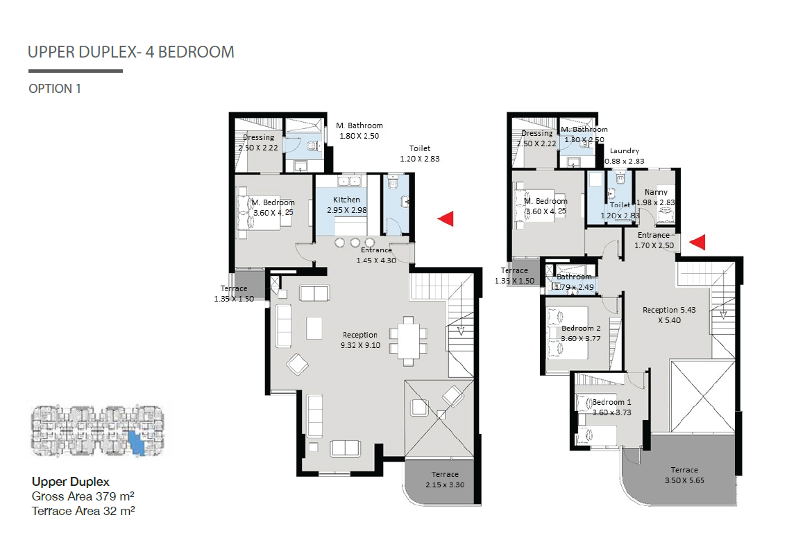Floor plan for duplex at The Curve