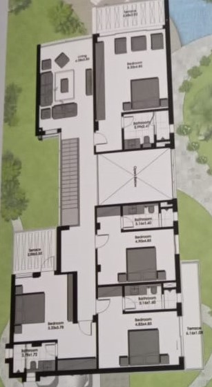 Floor plan for villa at Bo Island