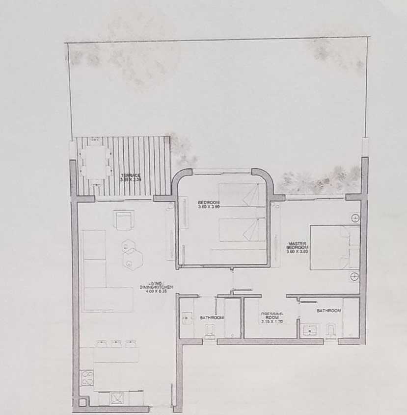 Floor plan for chalet at June