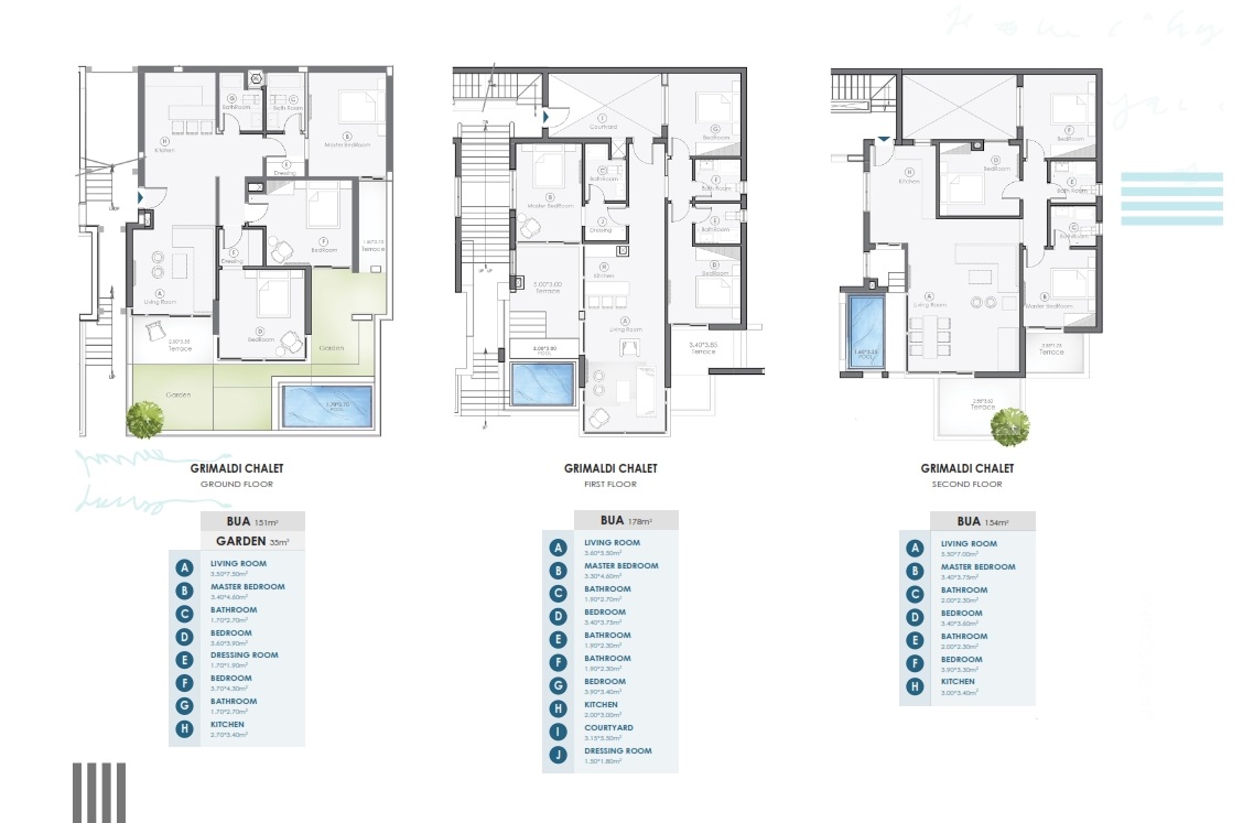 Floor plan for chalet at Ein Hills
