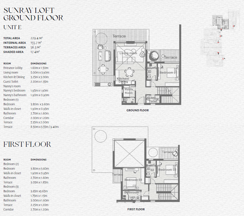Floor plan for apartment at The Med