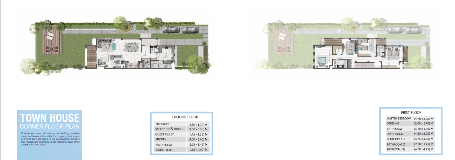 Floor plan for townhouse at Green Square