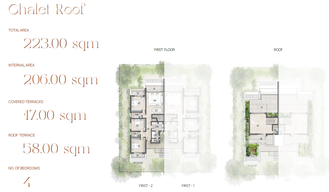 Floor plan for chalet at Silversands