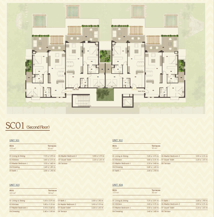 Floor plan for chalet at El Masyaf