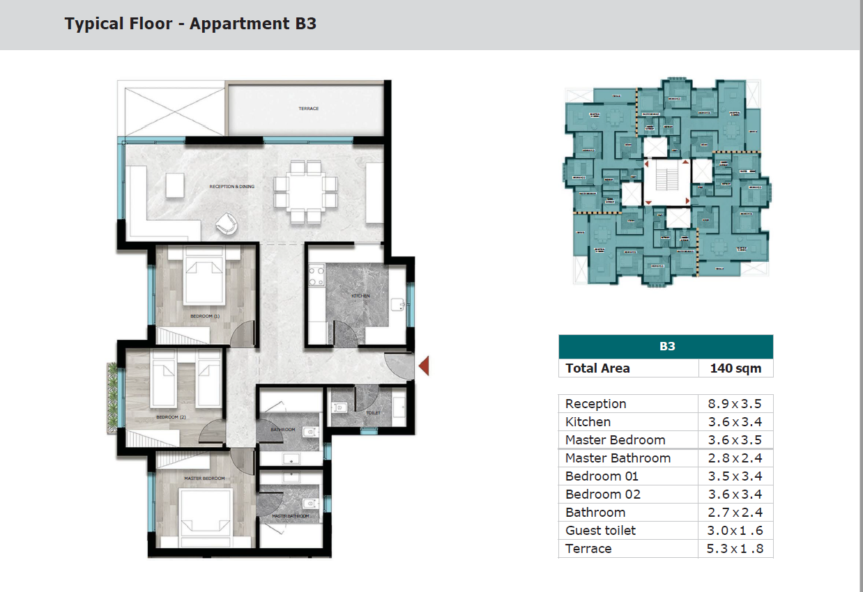 Floor plan for apartment at Kayan
