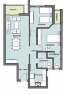 Floor plan for apartment at Nyoum Mostaqbal City